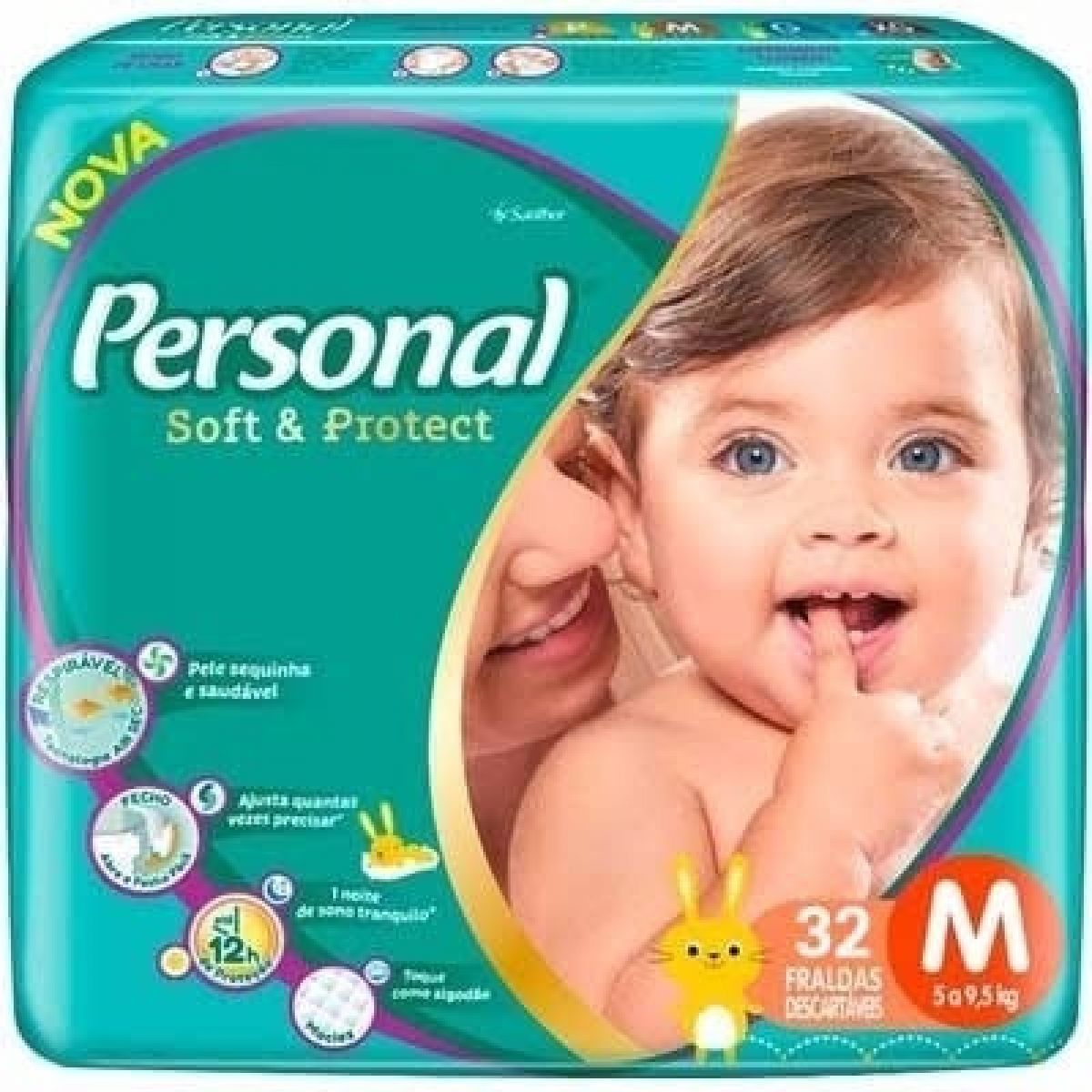FRALDA DESC PERSONAL BABY JUMBO M com 32, Supermercado Boa Opção
