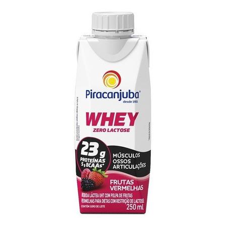 imagem de BEBIDA PIRACANJUBA FRUTAS vermelho WHEY ZERO LACTOSE 250ML