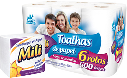 imagem de PAPEL TOALHA MILLI 600 FOLHAS com 3