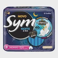 imagem de Absorvente SYM NOTURNO SUAVE com ABAS com 8