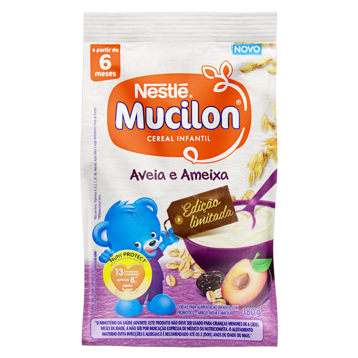 imagem de MINGAU MUCILON AVEIA E AMEIXA SC 180GR