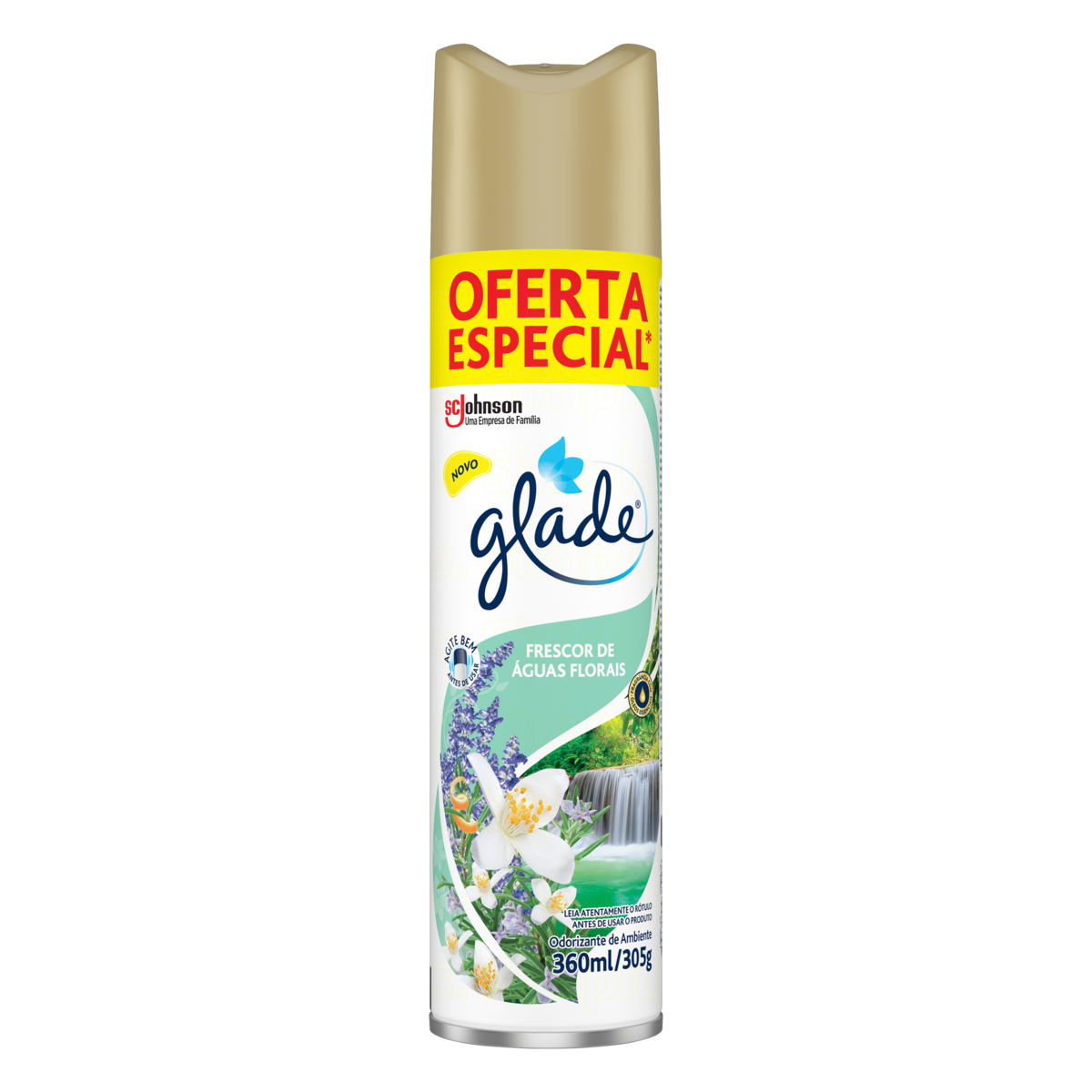 imagem de GLADE AEROSOL AGUAS FLORAIS 20% DESC 360ML