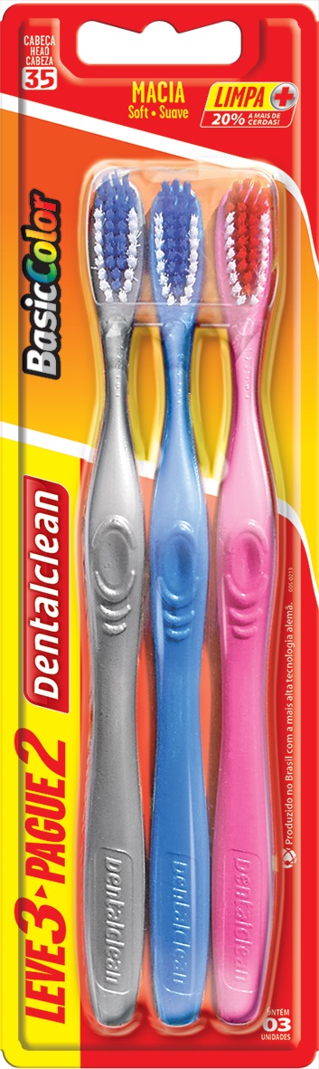 imagem de ESCOVA DENTAL DENTALCLEAN BASIC COLOR L3P2 MACIA 35