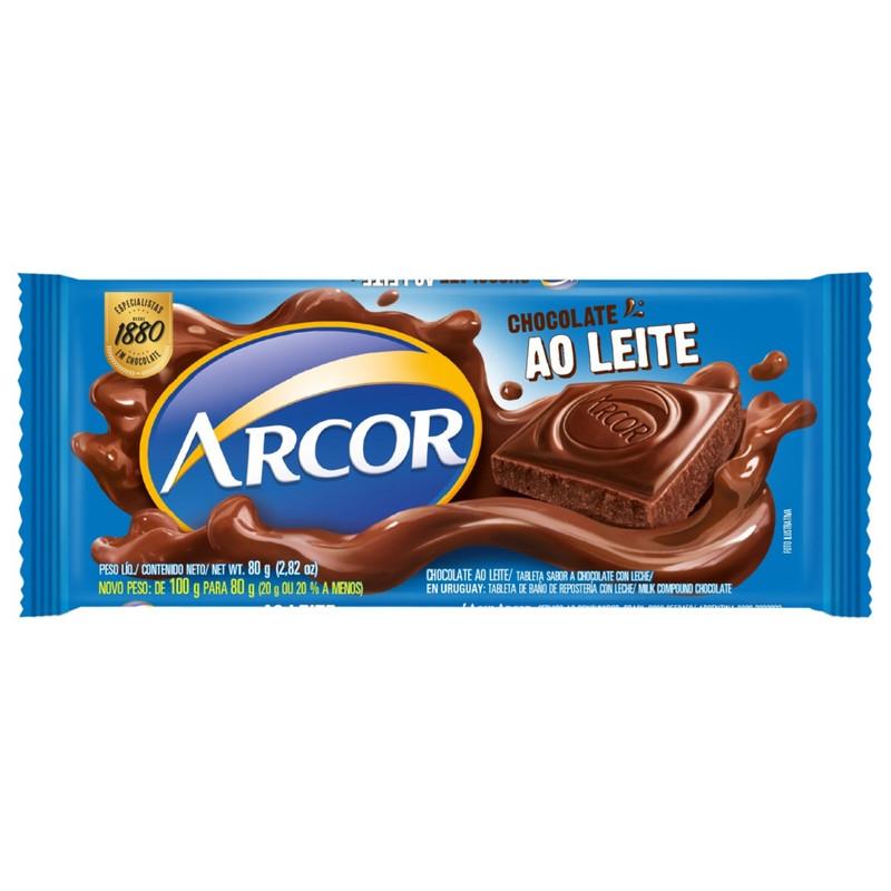 imagem de CHOCOLATE ARCOR AO LEITE 80G