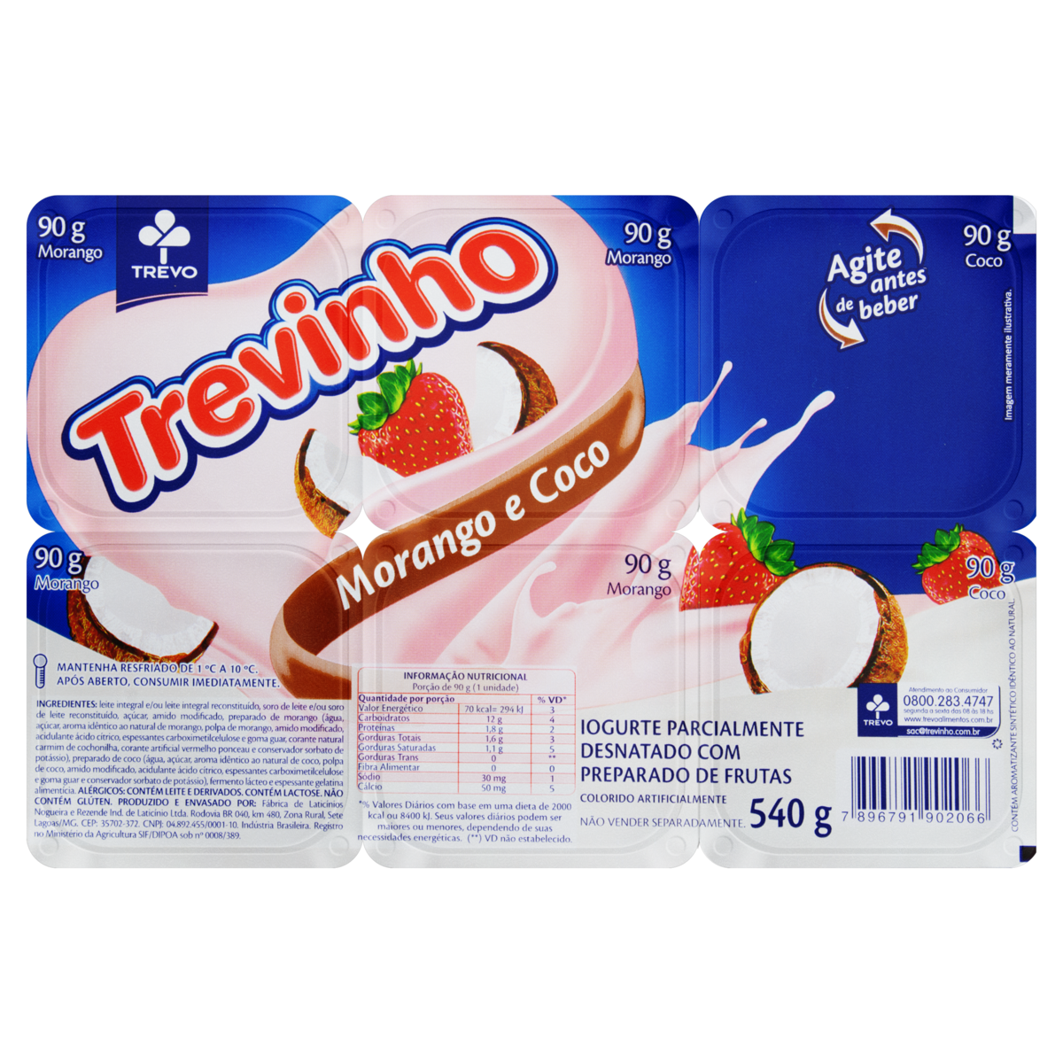 imagem de IOGURTE TREVINHO MISTA MOR/COCO BAND 480G