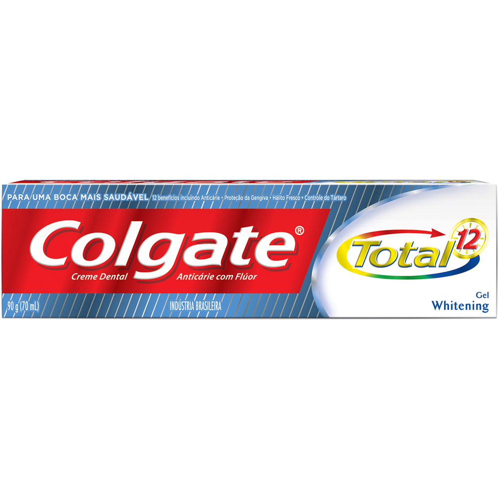 imagem de CREME DENTAL COLGATE TOTAL 12 WHITENING 90G