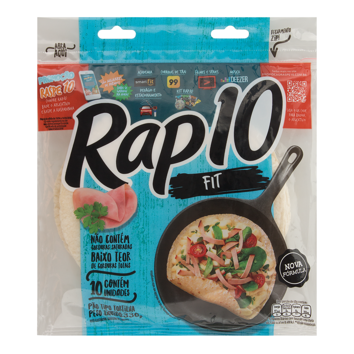 imagem de TORTILHA RAP10 MUITO FIT 330G