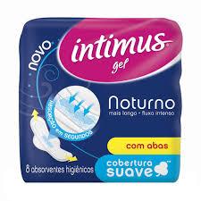 imagem de Absorvente INTIMUS GEL NOTURNO SUAVE com ABAS com 8