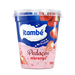 imagem de IOGURTE ITAMBE PEDAC MORANGO PT 500G