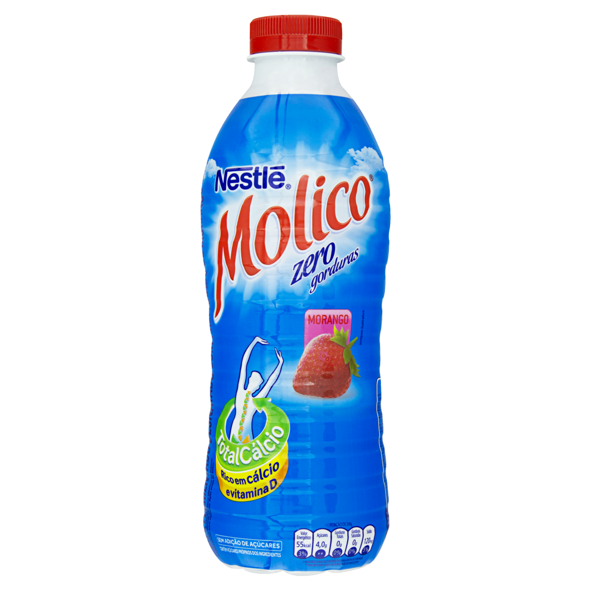 imagem de IOGURTE MOLICO LIQUIDO MORANGO DESNATADO 850GR