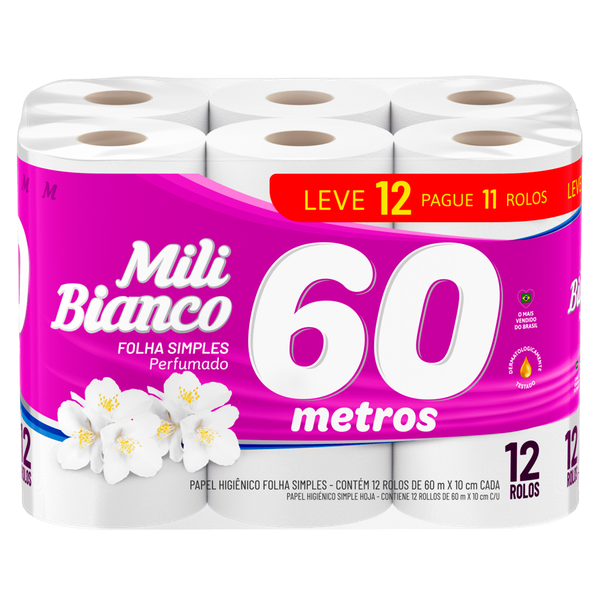 imagem de PAPEL HIG MILI BIANCO PERF 60M L12 P11