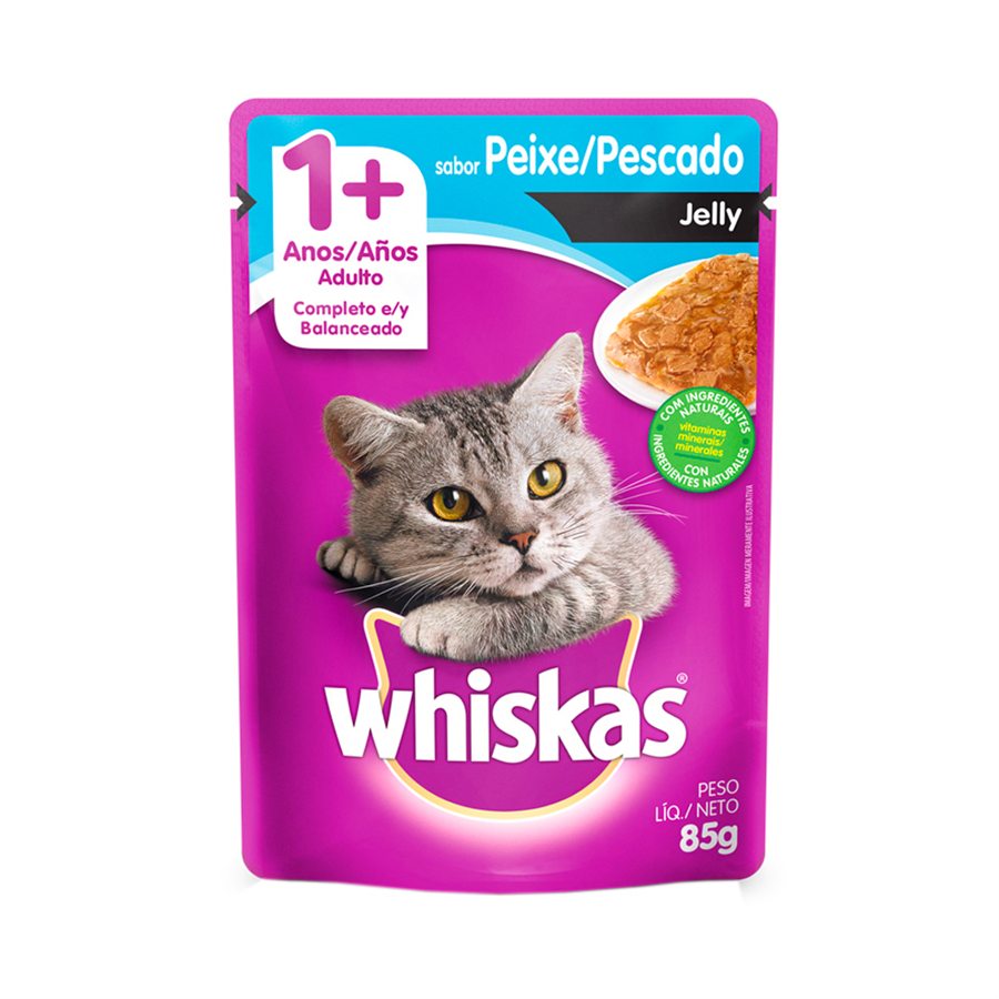 imagem de WHISKAS PEIXE JELLY ADULTO SC 85GR