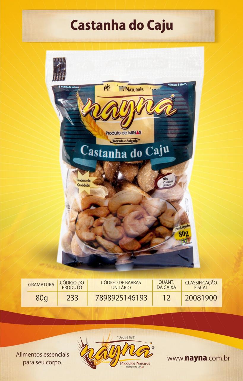 imagem de CASTANHA DE Cajú NAYNA SC 80G