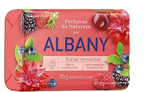 imagem de SABONETE ALBANY SUAVE FRUTAS vermelho 85G