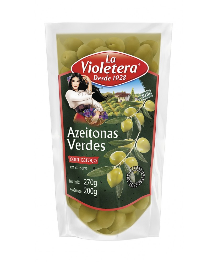 imagem de AZEITONA VERDE LA VIOLETERA com CAROCO SC 200GR