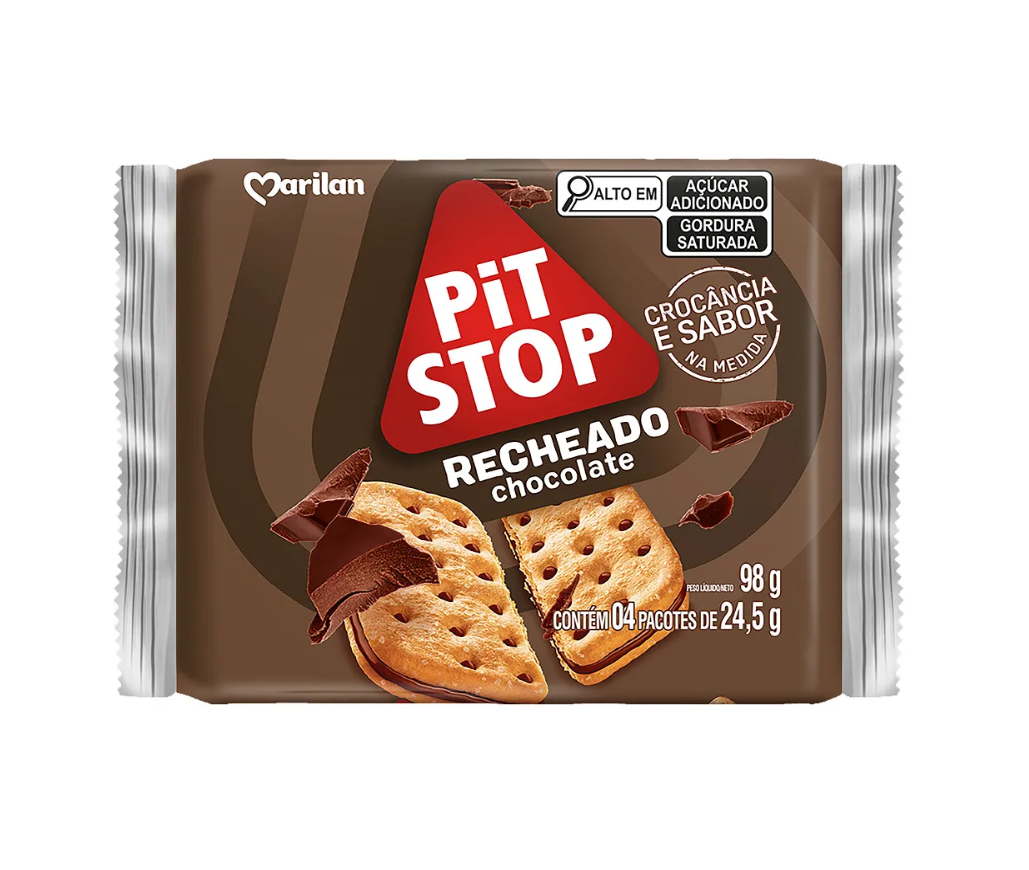 imagem de Biscoito MARILAN PIT STOP Recheado CHOCO 98GR