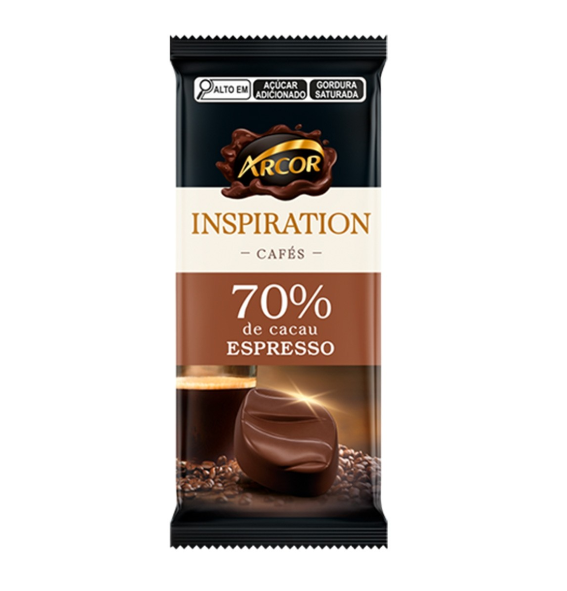 imagem de CHOC ARCOR INSPIRATION 70% CACAU ESPR 80G