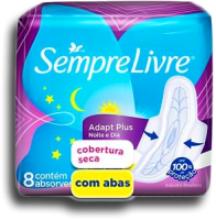 imagem de Absorvente SEMPRE LIVRE NOTURNO SECA com ABAS com 8