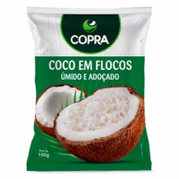 imagem de COCO EM FLOCOS UMIDO E ADOCADO COPRA 100GR